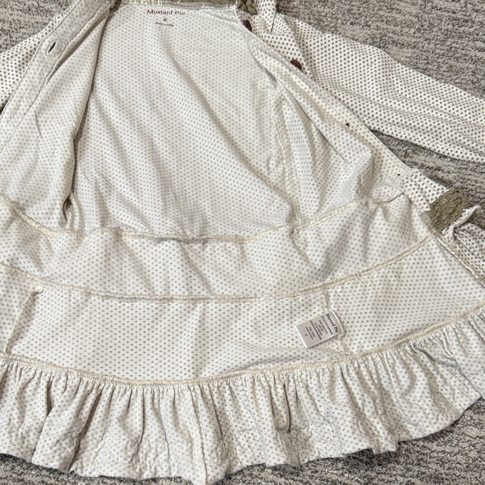 Polka Dot Hooded Peplum with Ruffles - Picture 5 of 8